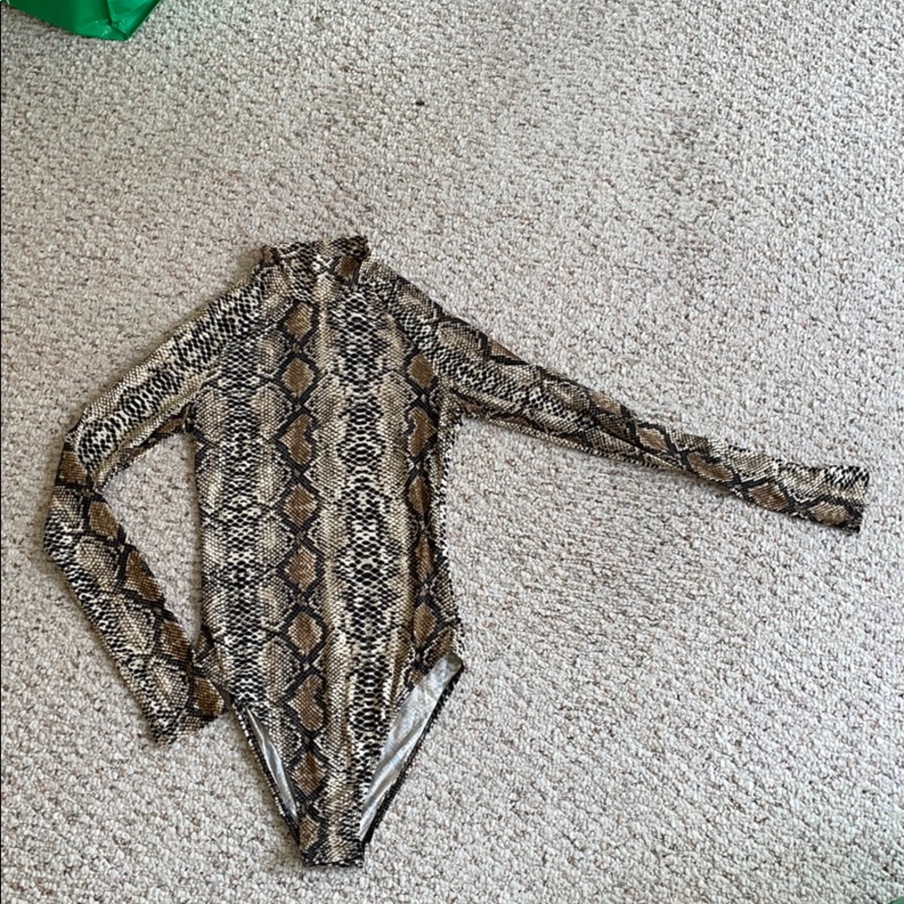 Snakeskin design bodysuit